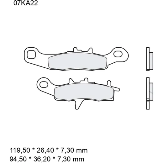 Brake pads sintered off - road sd BREMBO alternative: 7320583 f