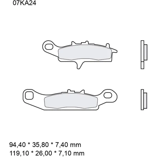 Brake pads sintered off - road sd BREMBO alternative: 7325731 f