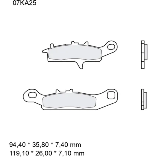Bremsklotz Sinter SD Brembo Alternative: 7325707 passend für: K