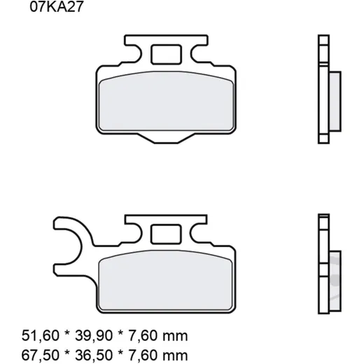 Bremsklotz Sinter SD Brembo Alternative: 7325582 passend für: K