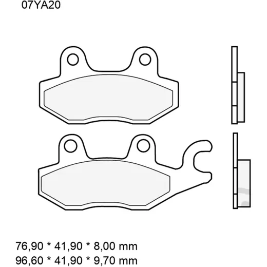 Sintermetall Bremsbeläge hinten für SP Brembo_0