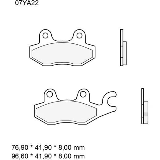 Brake pads sintered road front long life la BREMBO alternative: