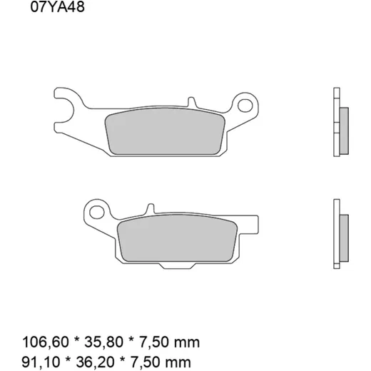 Bremsklotz Sinter SD Brembo Alternative: 7321235 passend für: Y