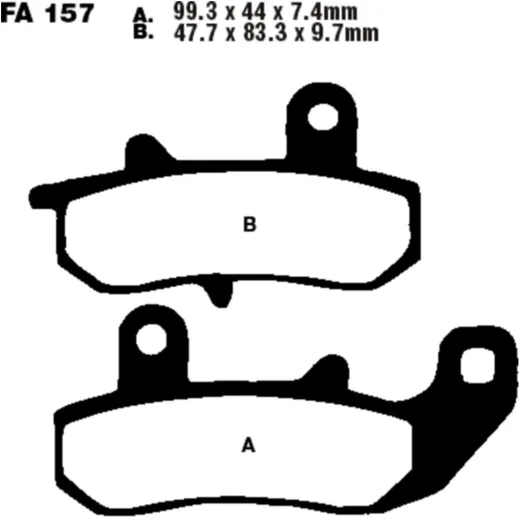 Brake pads sintered r EBC fa157R mx for: Suzuki RG