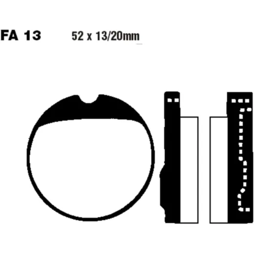 Bremsklotz Semi - Sinter V EBC passend für: Honda CB, CJ