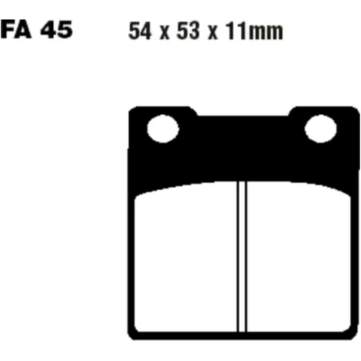 Brake pad semi - sinter v EBC fa045V for: Honda CB, CM