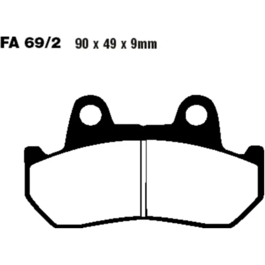 Bremsklotz Semi - Sinter V EBC passend für: Honda CB, CX, CN, GL