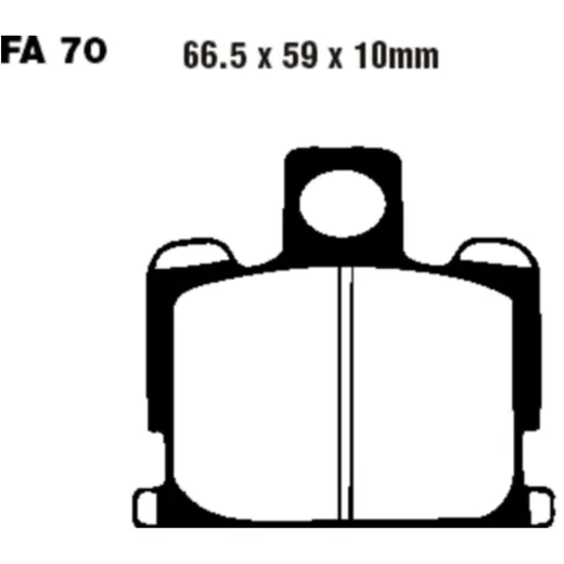 Bremsklotz Semi - Sinter V EBC passend für: Yamaha RD, RX