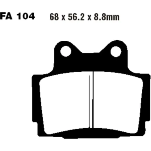 Semi-Sinter Brake Pads V EBC for Cruisers and Touring Bikes 7377027