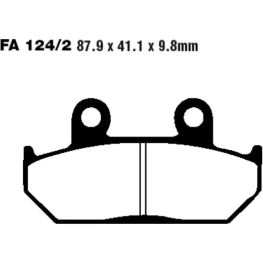 Bremsklotz Semi - Sinter V EBC passend für: Honda GL, NX, VT, XL, Cagiva Elefant, Canyon