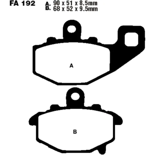 Bremsklotz Semi - Sinter V EBC passend für: Kawasaki Z, ZX - 6R, ER - 6F