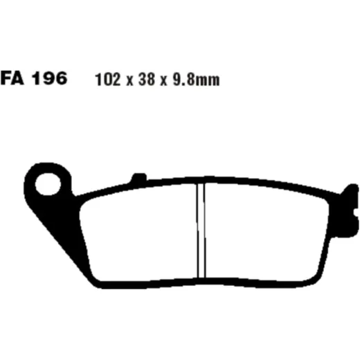 Bremsklotz Semi - Sinter V EBC Alternative: 7873144 passend für: Honda VT, NC, CB