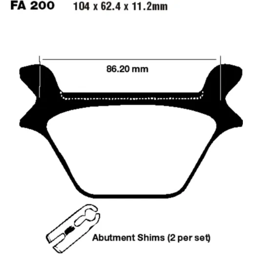 Bremsklötze Semi-Sinter V EBC für Cruiser und Touring Bikes 7377042