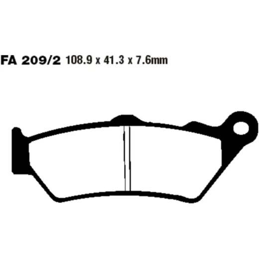 Bremsklotz Semi - Sinter V EBC passend für: BMW R, F (650, 850, 800, 750, 700, 900), K, G