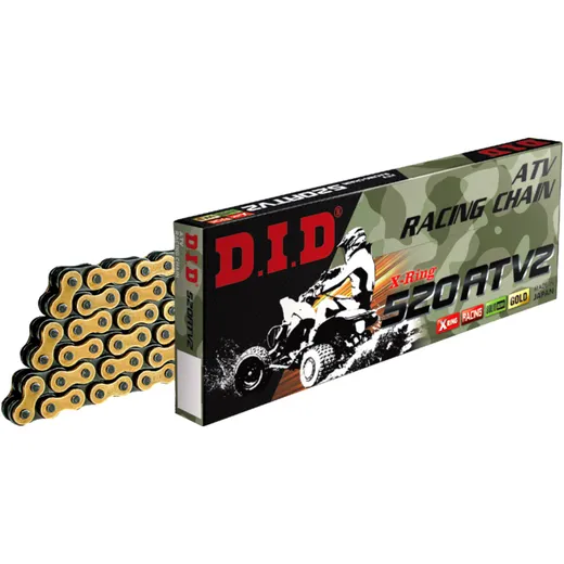 DID X-Ring Kette 520ATV2 Gold/Schwarz ohne Schloss