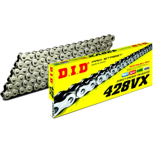 DID x - ring chain silver/silver 428vx/136 open chain with clip link for: Aprilia RS, RS4, Tuono