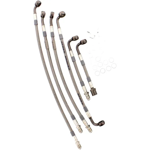 Bremsschlauch Stahlflex Kit Anschluss anthrazit 6 - teilig passend für: BMW K 7570107