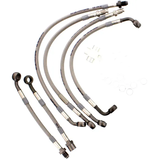 Bremsschlauch Stahlflex Kit Anschluss anthrazit 6 - teilig passend für: BMW K 7570108