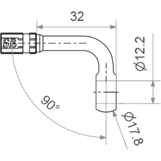 Ringfitting Vario HD TYP219 12 mm 90 Grad schwarz