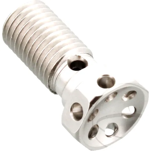 Hohlschraube M10 x 1.25 Alu Racing silber