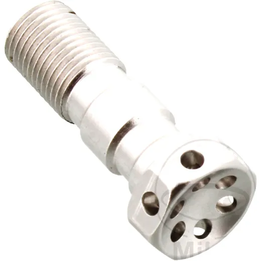 Hohlschraube M10 x 1 doppelt Alu Racing silber