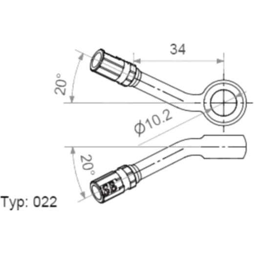 Vario Banjo Fitting TYP022 10 mm 20+20 ANTHRA