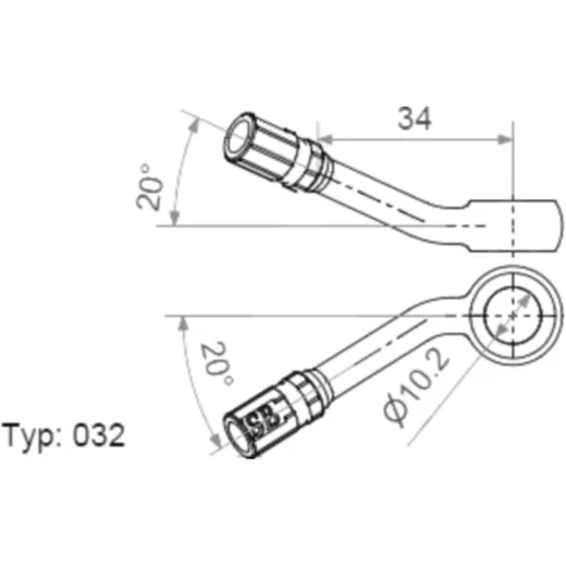 Ringfitting Vario TYP032 10 mm 20+20 gold für Motorräder