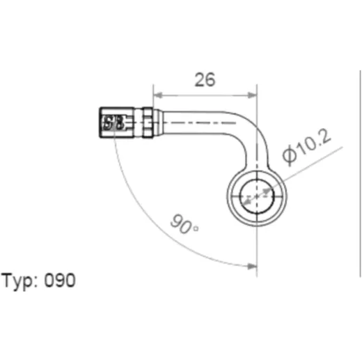 Vario Ringfitting TYP090 10 mm 90° ANTHRA
