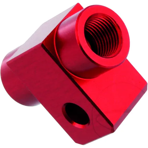 2-Wege Verteiler geschraubt TYP811 M10x1.00 rot