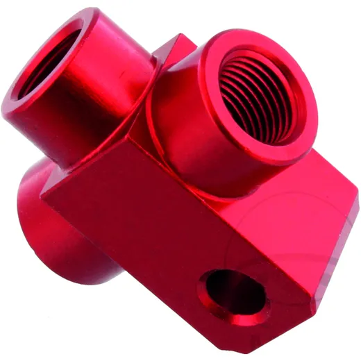 3 Way Manifold M10x1.00 Red for Motorcycles