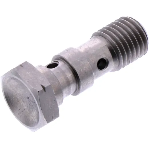 Hohlschraube doppelt M10 x 1.25 in silber
