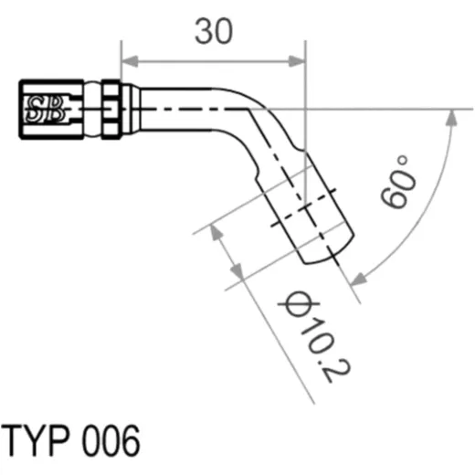 10MM 60DEG GOLD BANJO VARIO Fitting