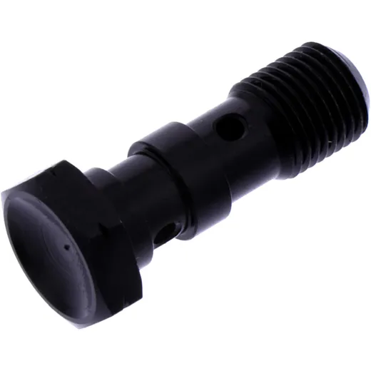 Banjo Bolt Double M10x1 in Black for Motorcycles