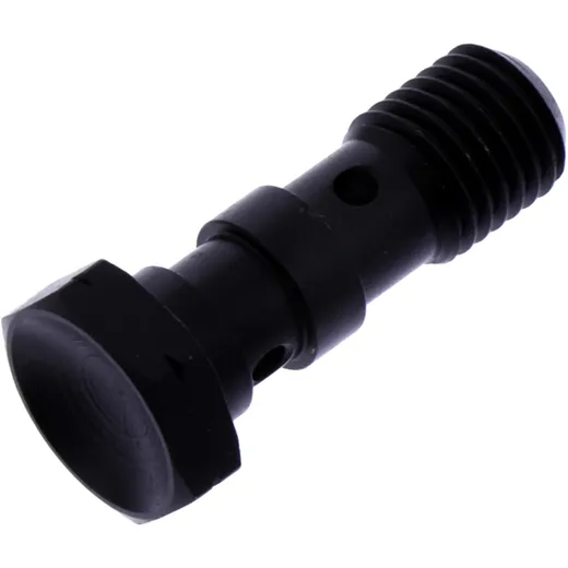 Hohlschraube doppelt M10x1.25 aus schwarzem Edelstahl
