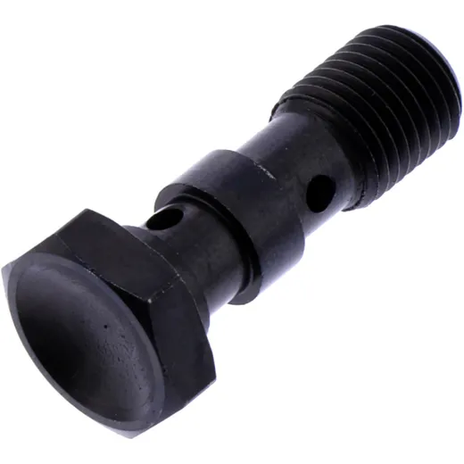 Hohlschraube doppelt 3/8-24 Edelstahl schwarz