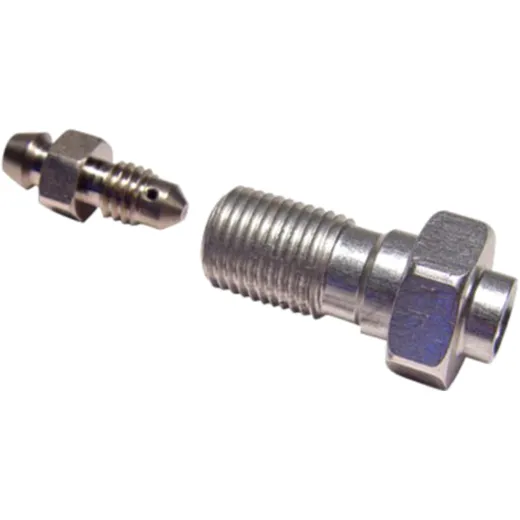 Banjo Bolt M10 x 1.00 Silver with Bleed Nipple