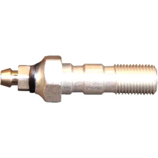 Banjo Bolt Double M10x1 Aluminium Silver with Bleed Nipple