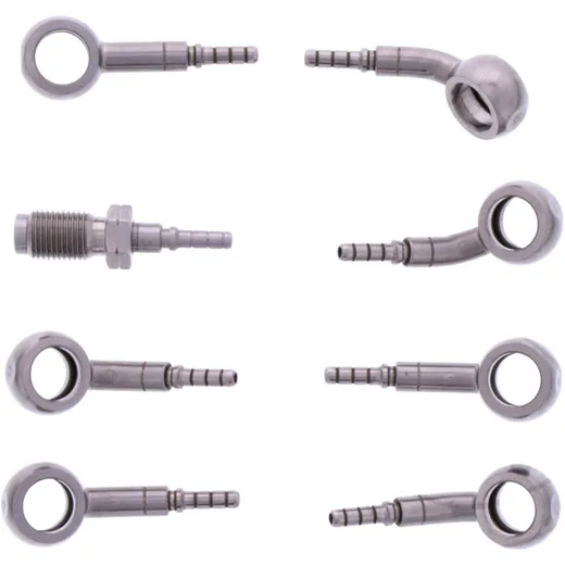 Bremsschlauch Stahlflex Kit Anschluss silber 4 - teilig passend für: BMW R