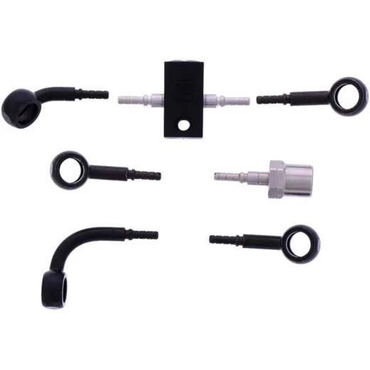 Bremsschlauch Stahlflex Kit Anschluss schwarz 4 - teilig passend für: BMW R 7576035