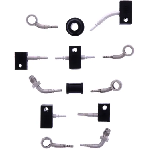 Bremsschlauch Stahlflex Kit Anschluss silber 6 - teilig passend für: Honda CB