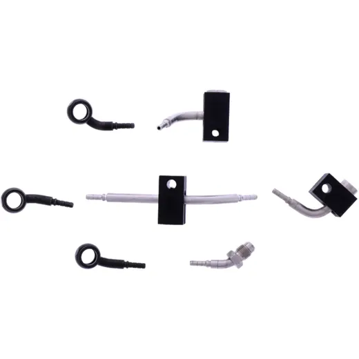 Braided steel brake hose kit fittings black 4 piece for: Honda CB