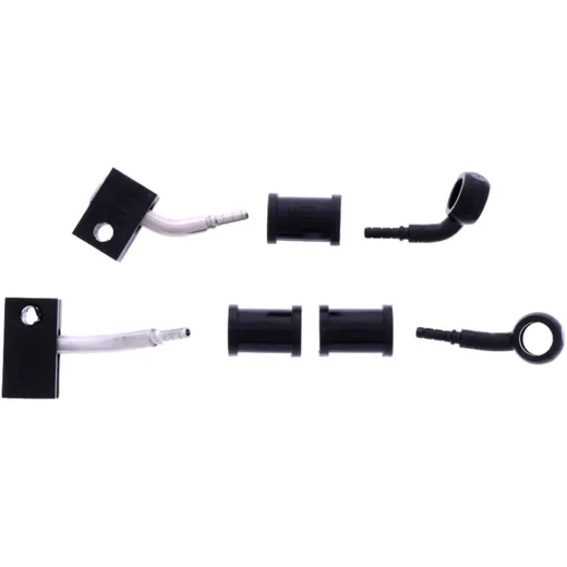 Braided steel brake hose kit fittings black 2 piece for: Honda CBR 7576068