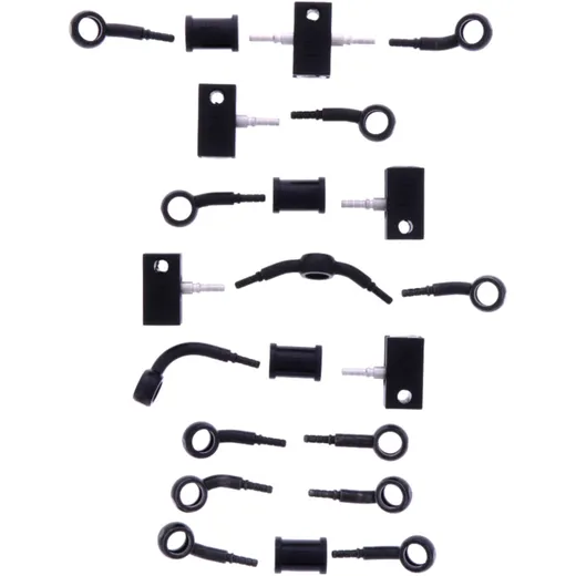 Bremsschlauch Stahlflex Kit Anschluss schwarz 10 - teilig passend für: Honda CBR