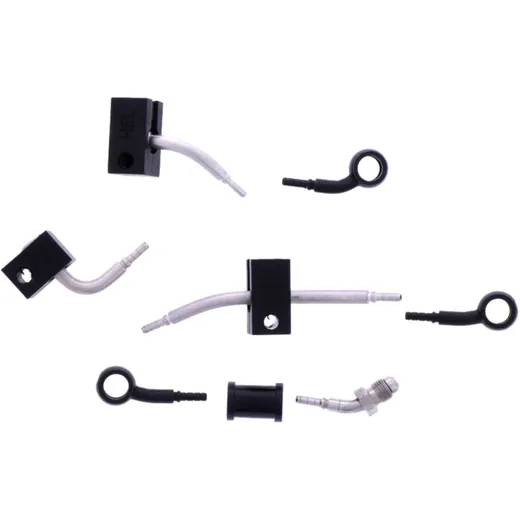 Braided steel brake hose kit fittings black 4 piece for: Honda CBR 7576081
