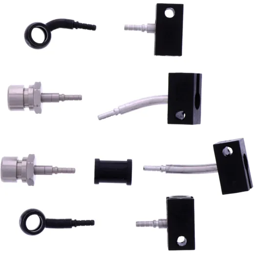 Bremsschlauch Stahlflex Kit Anschluss schwarz 4 - teilig passend für: Honda FJS