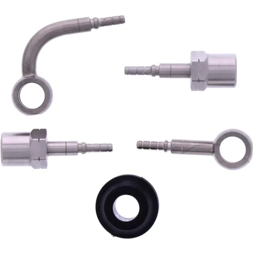 Bremsschlauch Stahlflex Kit Anschluss silber 2 - teilig passend für: Kawasaki ER - 6N