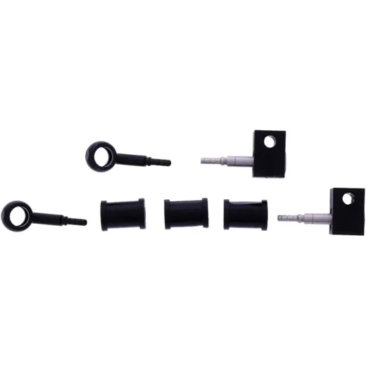 Braided steel brake hose kit fittings black 2 piece for: Kawasaki Vulcan