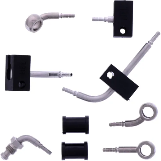 Bremsschlauch Stahlflex Kit Anschluss silber 4 - teilig passend für: Kawasaki ZX - 10R