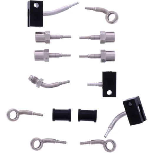 Bremsschlauch Stahlflex Kit Anschluss silber 6 - teilig passend für: Kawasaki ZZR