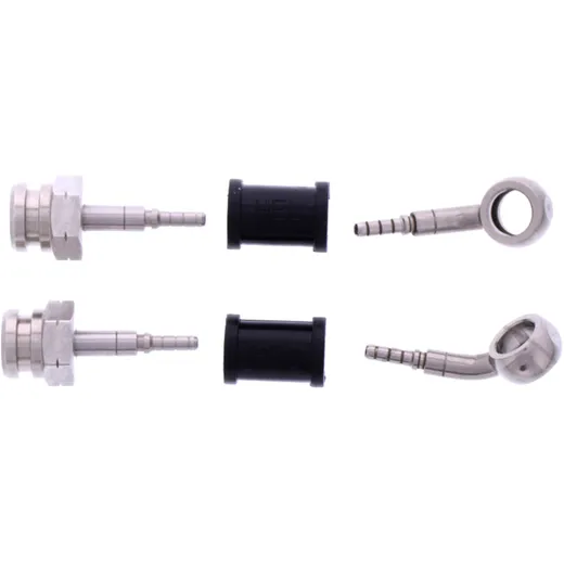 Bremsschlauch Stahlflex Kit 2-teilig silber mit Anschluss